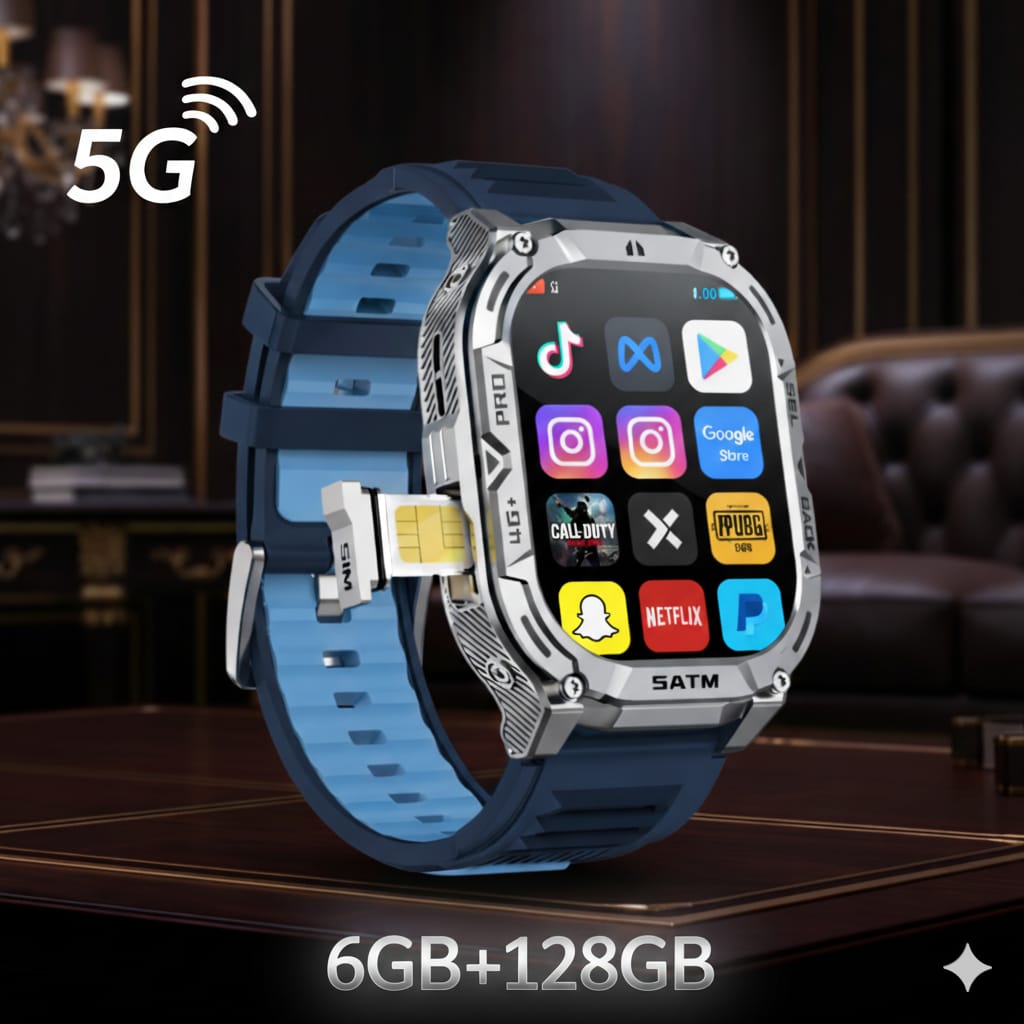 𝟱𝗚 𝗔𝗻𝗱𝗿𝗼𝗶𝗱 𝐒𝐢𝐦 𝗦𝗺𝗮𝗿𝘁 𝗪𝗮𝘁𝗰𝗵 𝒘𝒊𝒕𝒉 𝑯𝑫 4𝑲 𝑪𝒂𝒎𝒆𝒓𝒂 / 6𝑮𝑩 𝑹𝑨𝑴 𝒂𝒏𝒅 128𝑮𝑩 𝑹𝑶𝑴